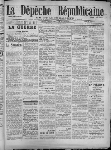 07/07/1917 - La Dépêche républicaine de Franche-Comté [Texte imprimé]