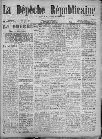 08/01/1917 - La Dépêche républicaine de Franche-Comté [Texte imprimé]
