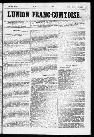 04/12/1852 - L'Union franc-comtoise [Texte imprimé]
