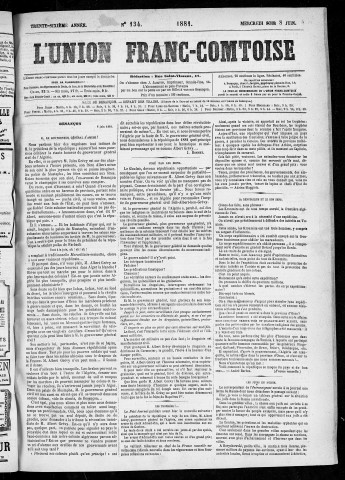 08/06/1881 - L'Union franc-comtoise [Texte imprimé]