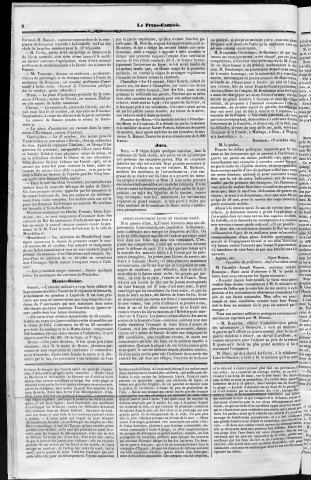 25/10/1840 - Le Franc-comtois - Journal de Besançon et des trois départements