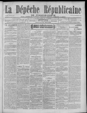 16/10/1905 - La Dépêche républicaine de Franche-Comté [Texte imprimé]