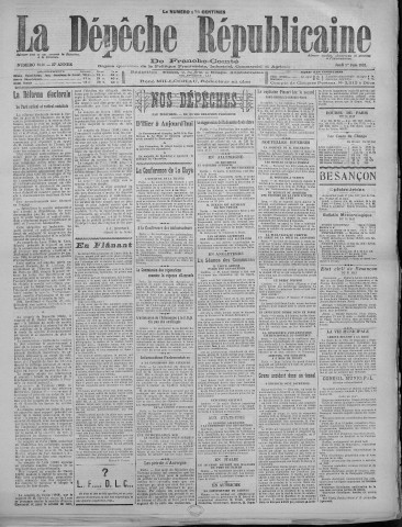 01/06/1922 - La Dépêche républicaine de Franche-Comté [Texte imprimé]