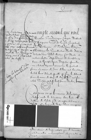 Comptes de la Ville de Besançon, recettes et dépenses, Compte de Nicolas Grandmougin (1er juin 1638 - 31 mai 1639)