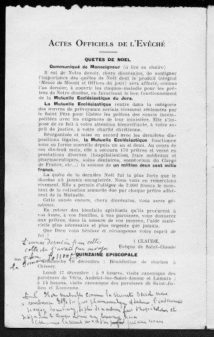 13/12/1951 - La Semaine religieuse du diocèse de Saint-Claude [Texte imprimé]