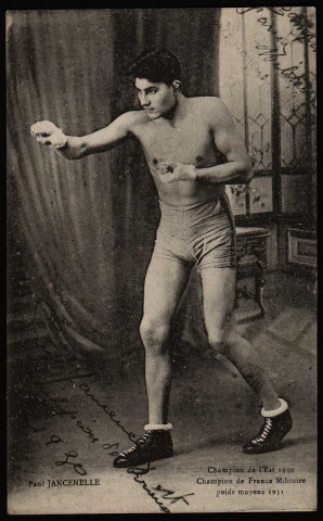 Paul Jancenelle Champion de l'Est 1930 Champion de France Militaire poids moyens 1931 [image fixe]