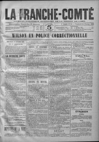 24/02/1888 - La Franche-Comté : journal politique de la région de l'Est