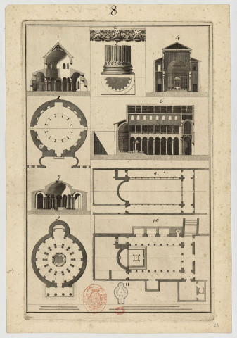 Coupes et plans d'églises [Image fixe] , 1750/1799