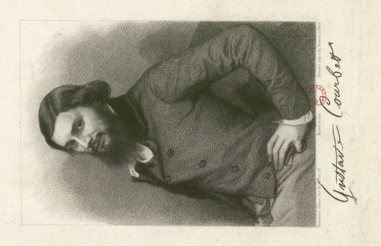 Gustave Courbet [image fixe] / Masson sculps.  ; Drouart imp., r. du Fouarre, 11, Paris , Paris : Blanchard éd., 1800/1899