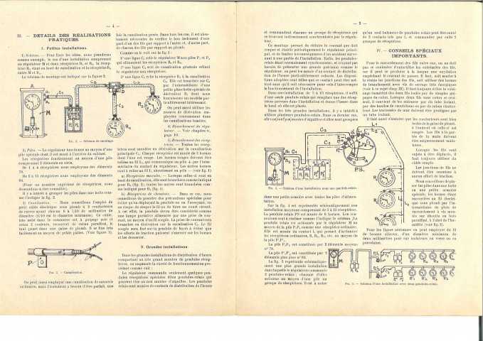 Etablissements L. Hatot (Ato) - pendules électriques : notice n°13 sur la distribution de l'heure par les régulateurs et réceptrices Ato datée d'avril 1929, 14 pages avec schémas.