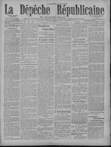 16/09/1920 - La Dépêche républicaine de Franche-Comté [Texte imprimé]