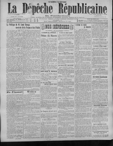 27/07/1921 - La Dépêche républicaine de Franche-Comté [Texte imprimé]