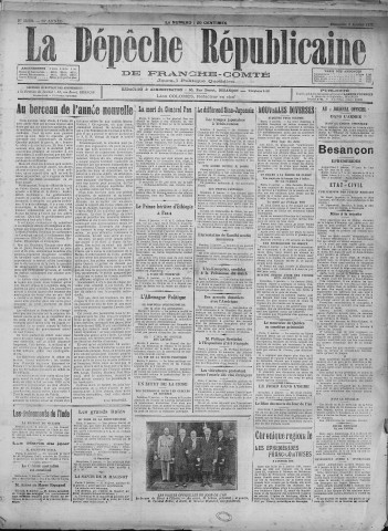 03/01/1932 - La Dépêche républicaine de Franche-Comté [Texte imprimé]