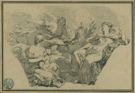 La Foi, l'Espérance et la Charité, d'après Solimena / Jean-Honoré Fragonard , [S.l. : Italie] : [J.-H. Fragonard], [circa 1761]