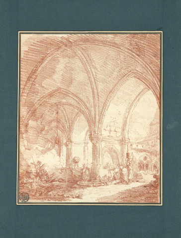 48 - Une fontaine dans des ruines médiévales , [France], [1765]