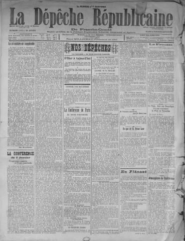 02/01/1923 - La Dépêche républicaine de Franche-Comté [Texte imprimé]