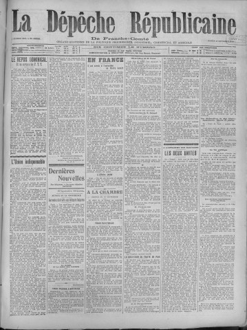 20/09/1919 - La Dépêche républicaine de Franche-Comté [Texte imprimé]