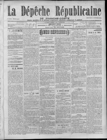 04/10/1905 - La Dépêche républicaine de Franche-Comté [Texte imprimé]