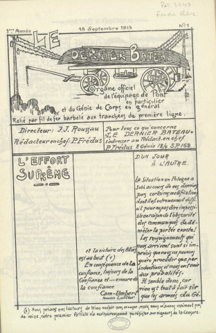 15/09/1915 - Le dernier bateau [Texte manuscrit]