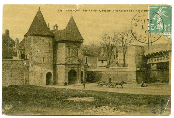 Besançon. Porte Rivotte. Passerelle du chemin de fer de Morteau [image fixe] , 1904/1930
