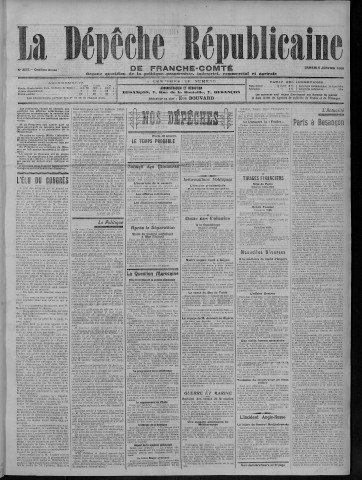 06/01/1906 - La Dépêche républicaine de Franche-Comté [Texte imprimé]