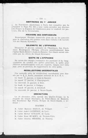 24/12/1953 - La Semaine religieuse du diocèse de Saint-Claude [Texte imprimé]