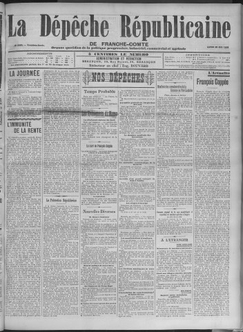 25/05/1908 - La Dépêche républicaine de Franche-Comté [Texte imprimé]