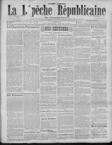 29/05/1921 - La Dépêche républicaine de Franche-Comté [Texte imprimé]