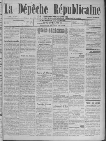 11/01/1908 - La Dépêche républicaine de Franche-Comté [Texte imprimé]