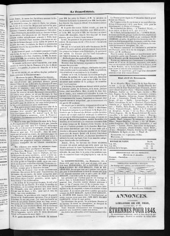 28/12/1844 - Le Franc-comtois - Journal de Besançon et des trois départements
