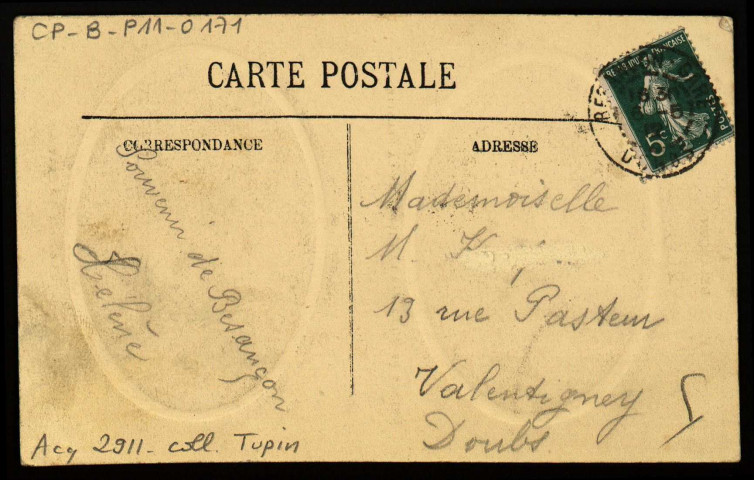 Besançon. Entrée de ville par le square de la Pelotte. Panorama sur la caserne Ruty [image fixe] , Paris : LL, 1904/1912