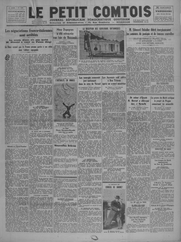 20/05/1938 - Le petit comtois [Texte imprimé] : journal républicain démocratique quotidien