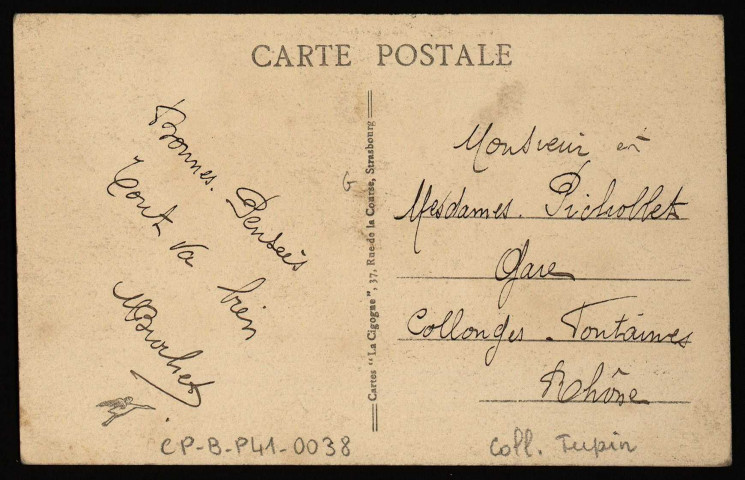 Besançon les Bains. Lycée Pasteur [image fixe] , Strasbourg : Cartes "La Cigogne", 1904/1937