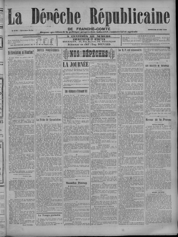 20/05/1910 - La Dépêche républicaine de Franche-Comté [Texte imprimé]