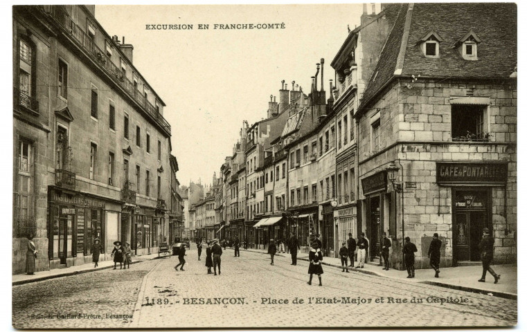 Besançon - Place de l'Etat-Major et rue du capitole [image fixe] , Besancon : Gaillard-Prêtre, 1912/1920