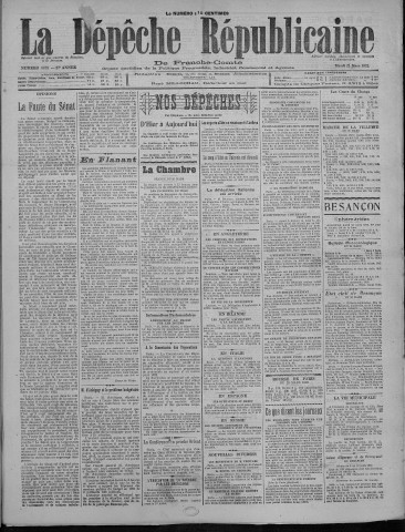 21/03/1922 - La Dépêche républicaine de Franche-Comté [Texte imprimé]