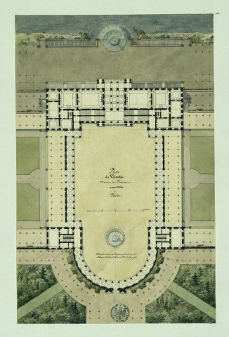 Plan du Valentin, maison de plaisance à un mille de Turin / Pierre-Adrien Pâris , [S.l.] : [P.-A. Pâris], [1700-1800]