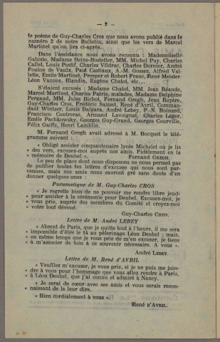 07/1928 - Bulletin / Société des amis de Léon Deubel