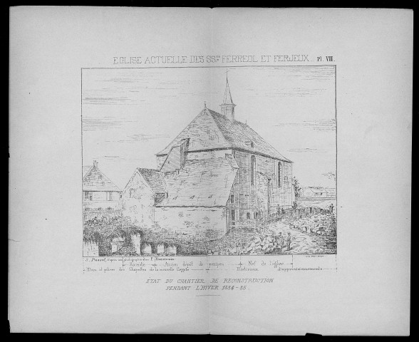 Reconstruction de l'église des saints Ferréol et Ferjeux : [Premier à quarantième bulletins /