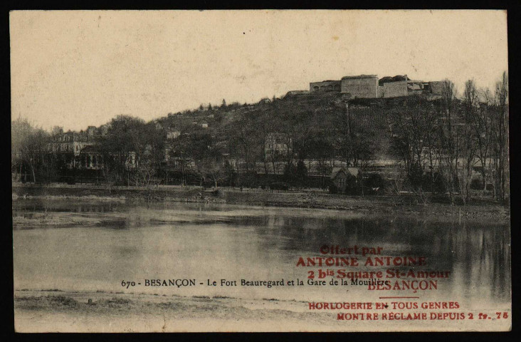 Besançon - Le fort Beauregard et la gare de la Mouillère [image fixe] 1904/1930