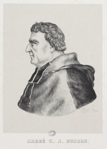 L'Abbé C. J. Busson [image fixe] / Lith. de J. Jacquin ; Anna [Maire], 1850 ,1850