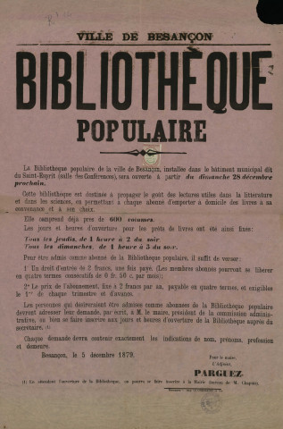 Instruction publique. Cours d'adulte (1825-1890) ; Cours spécial à l'usage des ramoneurs (1884-1892) ; Bataillon scolaire (1882-1888) ; Bibliothèque populaire (1876-1911) ; Salles d'asile (1876-1919)
Ecoles : propositions budgétaires (1906-1925)