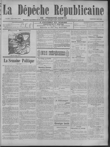 06/06/1909 - La Dépêche républicaine de Franche-Comté [Texte imprimé]