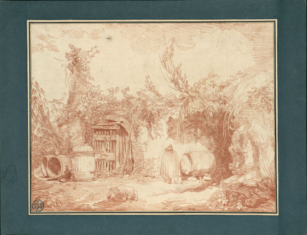 15 - Vue d'un cellier souterrain , [circa 1758-1760]