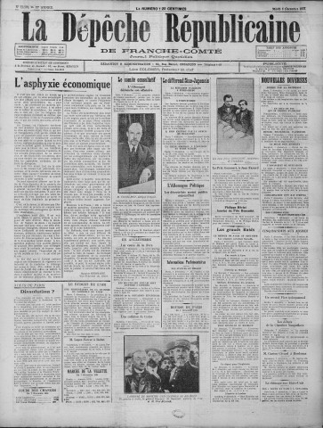 08/12/1931 - La Dépêche républicaine de Franche-Comté [Texte imprimé]