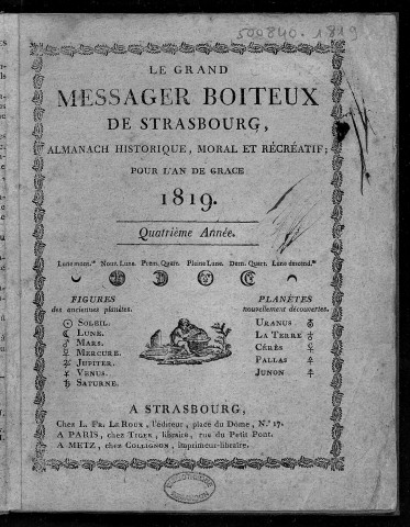 Le Grand messager boîteux de Strasbourg [Texte imprimé]