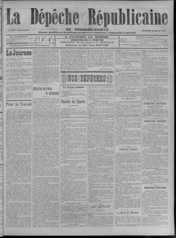 12/07/1911 - La Dépêche républicaine de Franche-Comté [Texte imprimé]