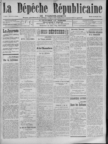 10/07/1913 - La Dépêche républicaine de Franche-Comté [Texte imprimé]