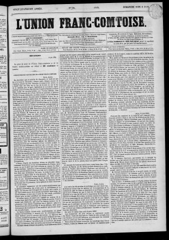 06/06/1869 - L'Union franc-comtoise [Texte imprimé]