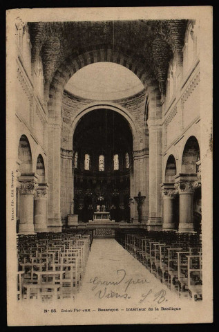 Besançon. - Saint-Ferjeux - Intérieur de la Basilique [image fixe] , Besançon : "TEULET Fils, Edit. Besançon, 1897/1903